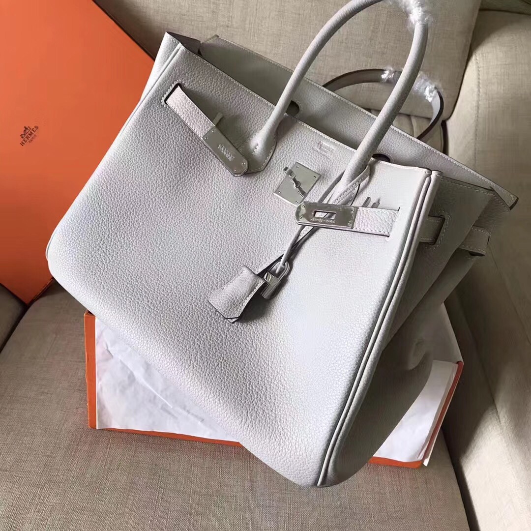 Hermes Birkin 35CM Togo Leather Handbag White